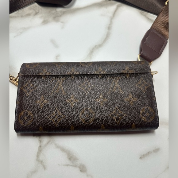 Authentic LOUIS VUITTON Monogram Sarah Wallet to Crossbody Shoulder Bag - Picture 7 of 12